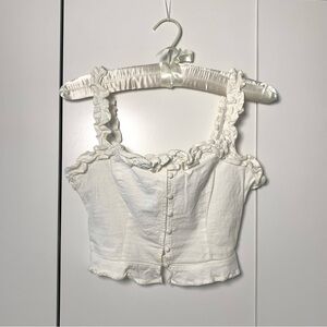 ASTR The Label Ruffle Crop Top